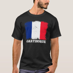 Camiseta Bandera de cosecha Martinica País Bandera Retro Ma