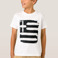 Bandera de cosecha negra griega griega angustiada