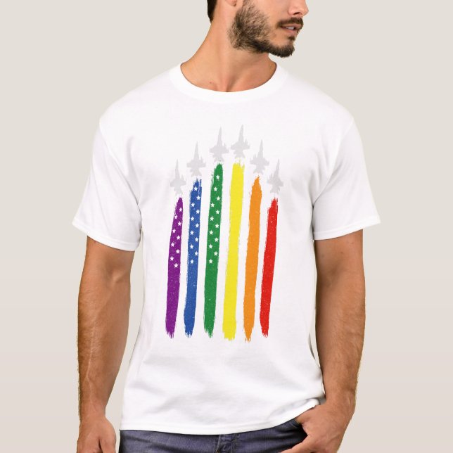 Camiseta Bandera de cosecha patriótica estadounidense LGBTQ (Anverso)