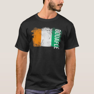 Camiseta Bandera De Costa De Marfil De Bouafl Para Hombres 