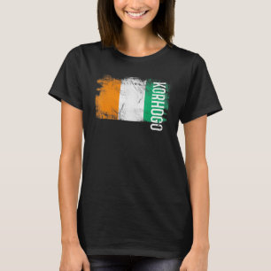 Camiseta Bandera De Costa De Marfil De Korhogo Para Hombres