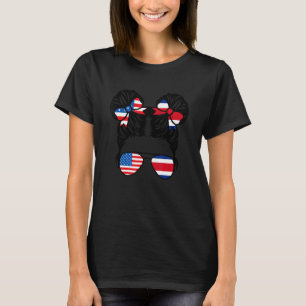 Camiseta Bandera de Costa Rica media americana Chica USA Co