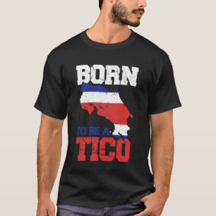 Camiseta Bandera de Costa Rica Nacido para ser un Tico