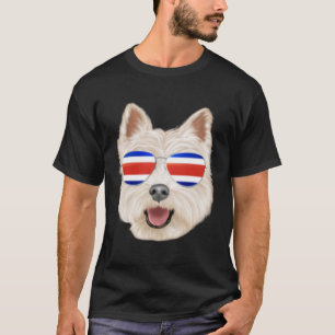 Camiseta Bandera de Costa Rica West Highland White Terrier 
