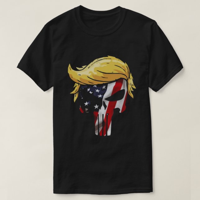Camiseta bandera de cráneo de trump (Diseño del anverso)
