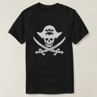 Bandera de cráneo pirata negra y blanca