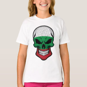 Camiseta Bandera de cráneo sonriente de Bulgaria
