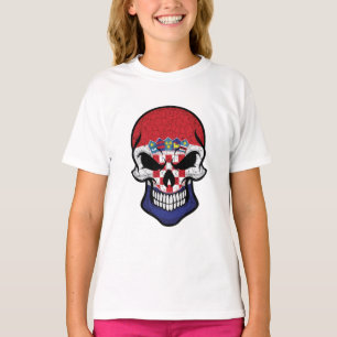 Camiseta Bandera de cráneo sonriente de Croacia