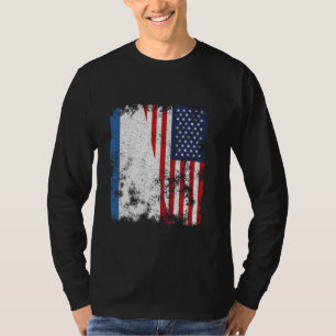 Camiseta Bandera de Crimea en Estados Unidos angustiada - m