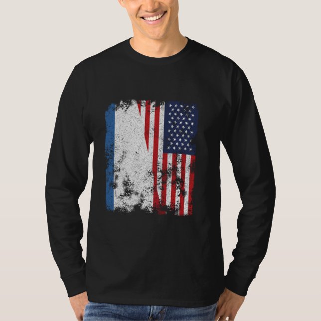 Camiseta Bandera de Crimea en Estados Unidos angustiada - m (Anverso)
