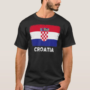 Camiseta Bandera de Croacia apoya a hombres croatas