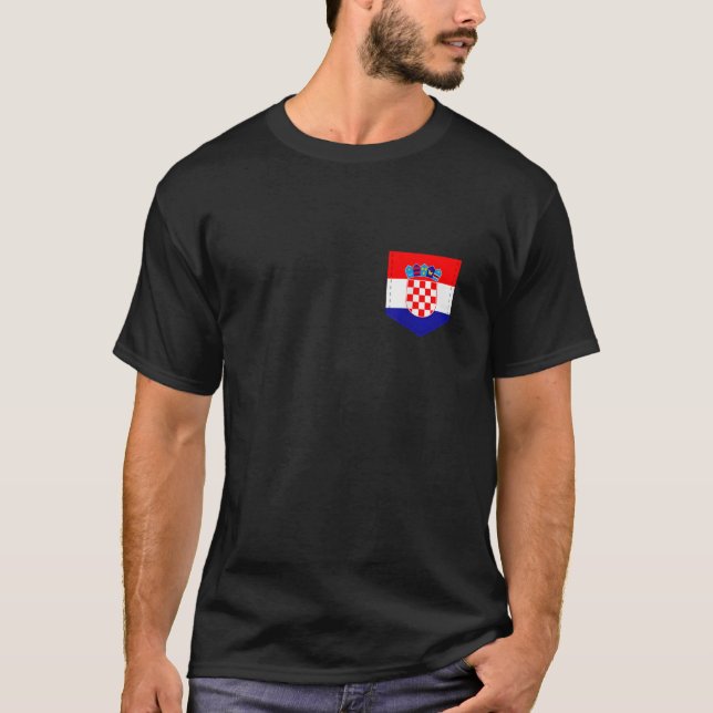 Camiseta Bandera de Croacia con billete de bandera croata i (Anverso)