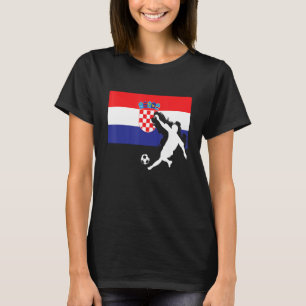 Camiseta Bandera de Croacia con jugador de fútbol