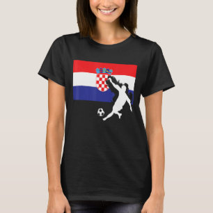 Camiseta Bandera de Croacia con jugador de fútbol