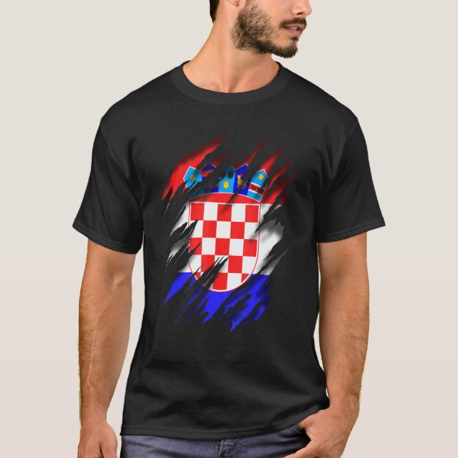 Camiseta Bandera de Croacia de Hrvatska (Anverso)