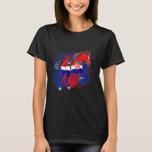 Camiseta Bandera de Croacia en equitación