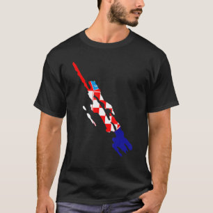 Camiseta Bandera de Croacia en la página de esquema de la p