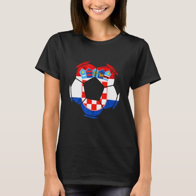 Camiseta Bandera de Croacia Fútbol de Croacia Hrvatska Socc (Anverso)