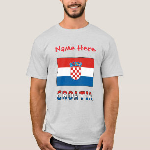 Camiseta Bandera de Croacia Personalizada para Hombres