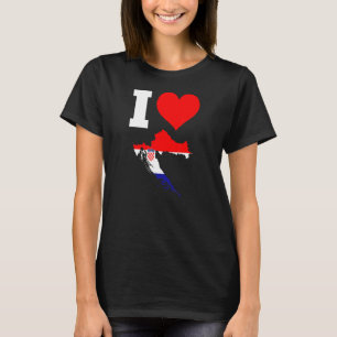 Camiseta Bandera de Croacia que amo a Croacia