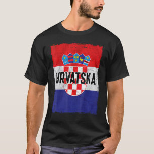 Camiseta Bandera de Croacia Raíces croatas Hrvatske Croacia
