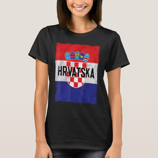Camiseta Bandera de Croacia Raíces croatas Hrvatske Croacia (Anverso)