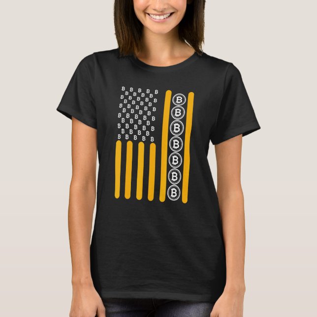 Camiseta Bandera de Crypto Bitcoin Cryptocurrency Blockchai (Anverso)