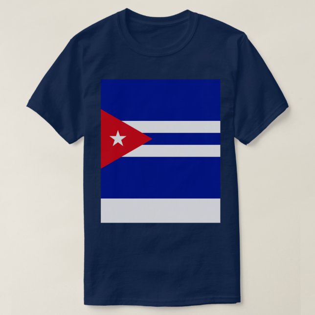 Camiseta Bandera de Cuba (Diseño del anverso)