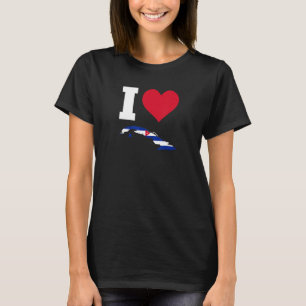 Camiseta Bandera de Cuba amo a Cuba