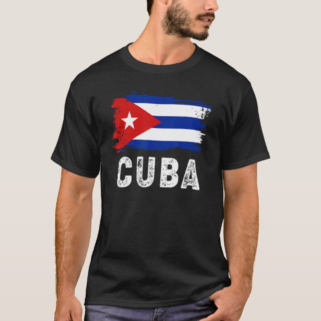 Camiseta Bandera de Cuba antigua Orgullo de la familia cuba (Anverso)