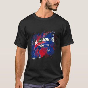 Camiseta Bandera de Cuba en equitación