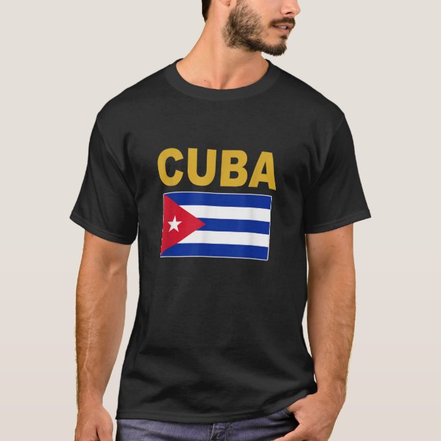 Camiseta Bandera De Cuba En Guay Camisas Bandera Cubana Ban (Anverso)