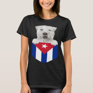 Camiseta Bandera de Cuba Rueda Recubierta Blanda Perro Terr