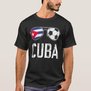 Camiseta Bandera de Cuba y fanático cubano del vidrio del s