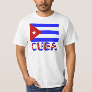 Camiseta Bandera de Cuba y luz de palabra