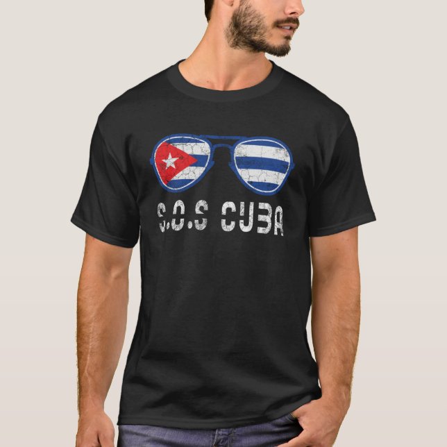 Camiseta Bandera de Cuba y primera Patria libre Orgullo cub (Anverso)