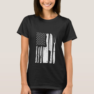 Camiseta Bandera De Cuchillo De Chef Femenino Para Cabeza C