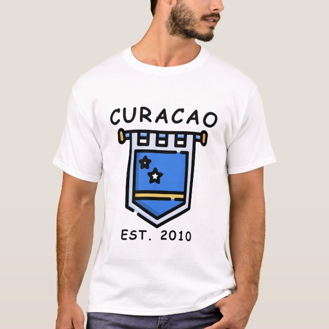 Camiseta bandera de Curaçao (Anverso)