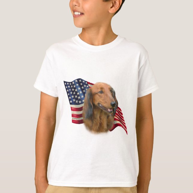 Camiseta Bandera de Dachshund (Anverso)