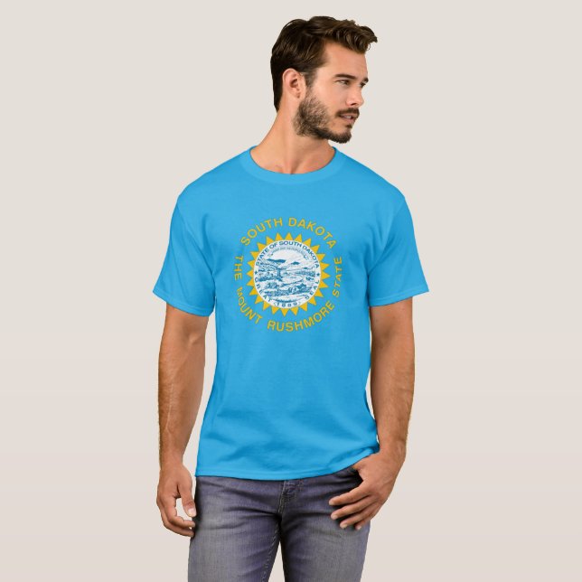 Camiseta Bandera de Dakota del Sur (Anverso completo)