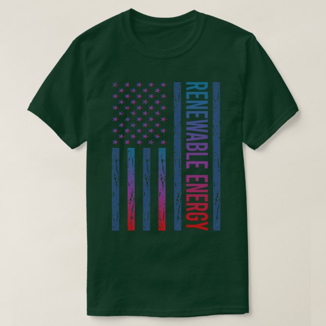 Camiseta Bandera de degradado Energía renovable (Diseño del anverso)
