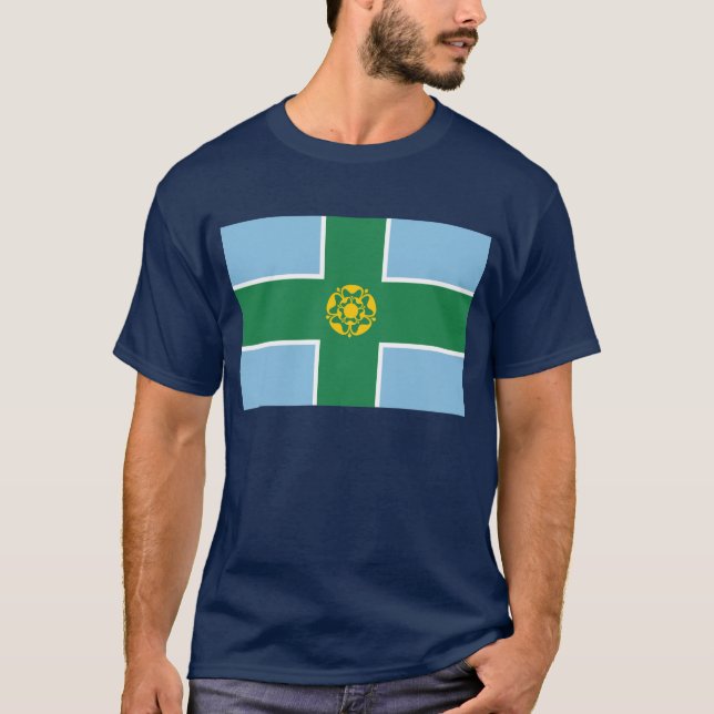 Camiseta Bandera de Derbyshire (Anverso)