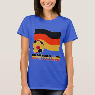Camiseta Bandera de Deutschland con borde gris de balón de