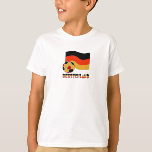 Camiseta Bandera de Deutschland con pelota de fútbol borde 