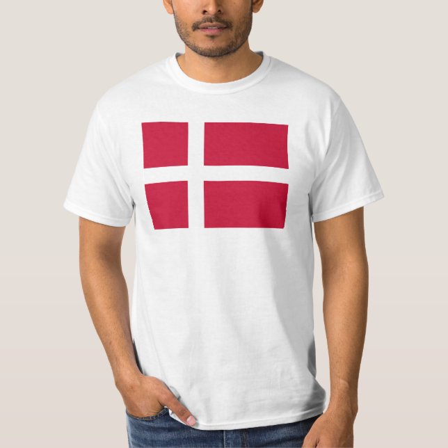 Camiseta Bandera de Dinamarca (Anverso)