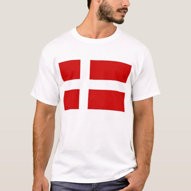 Camiseta Bandera de Dinamarca (Anverso)