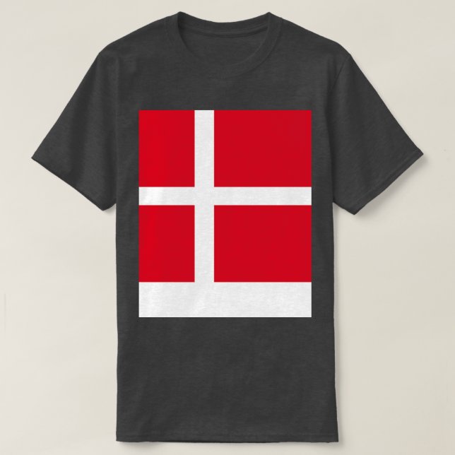 Camiseta Bandera de Dinamarca (Diseño del anverso)