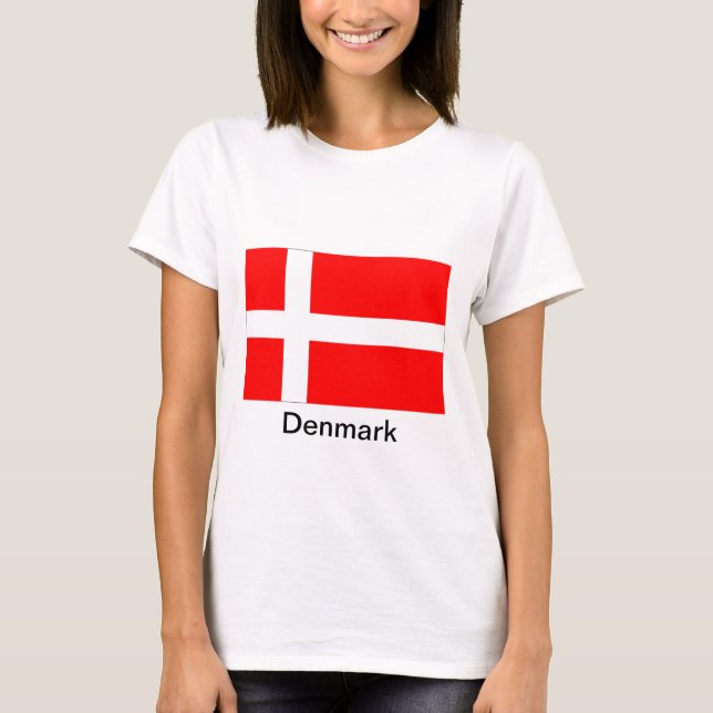 Camiseta Bandera de Dinamarca (Anverso)
