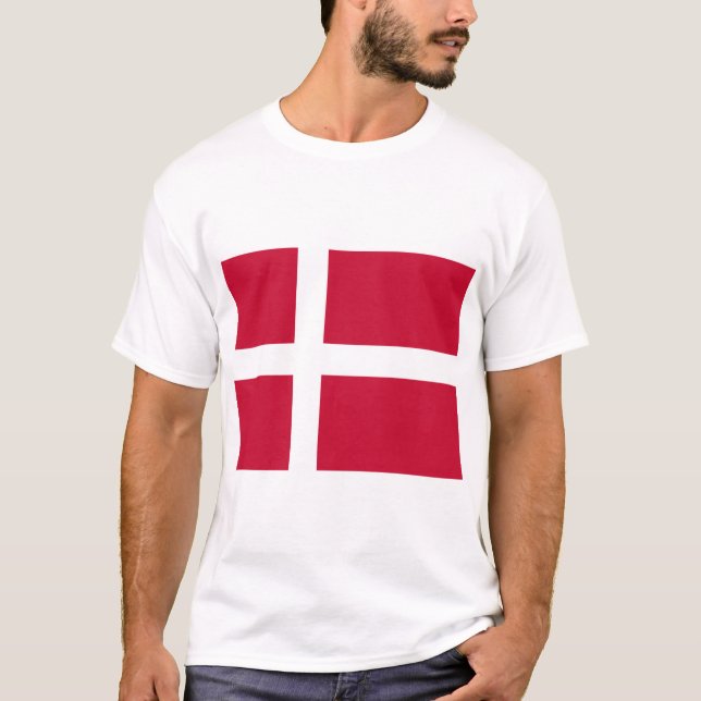 Camiseta Bandera de Dinamarca (Anverso)