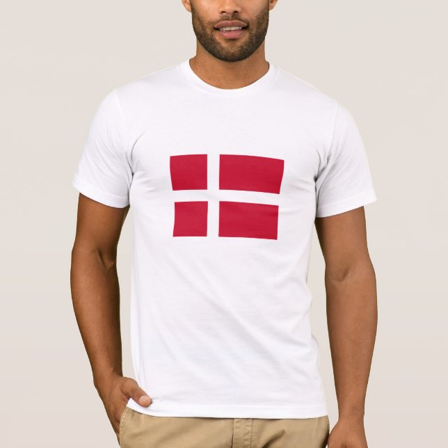 Camiseta Bandera de Dinamarca (Anverso)